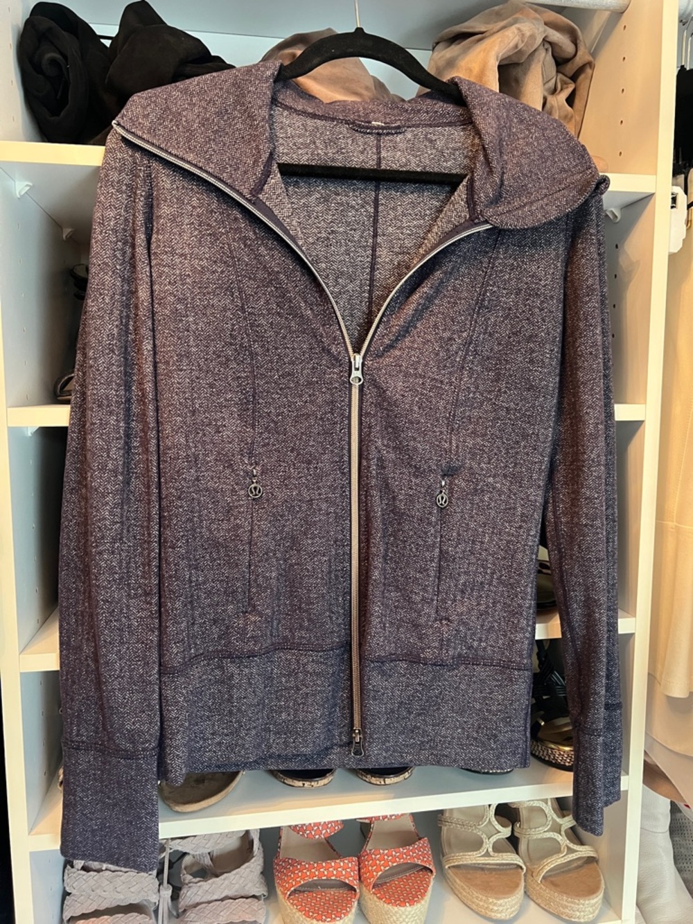 lululemon athletica Purple Heather Zip-Up Hoodie Jacket